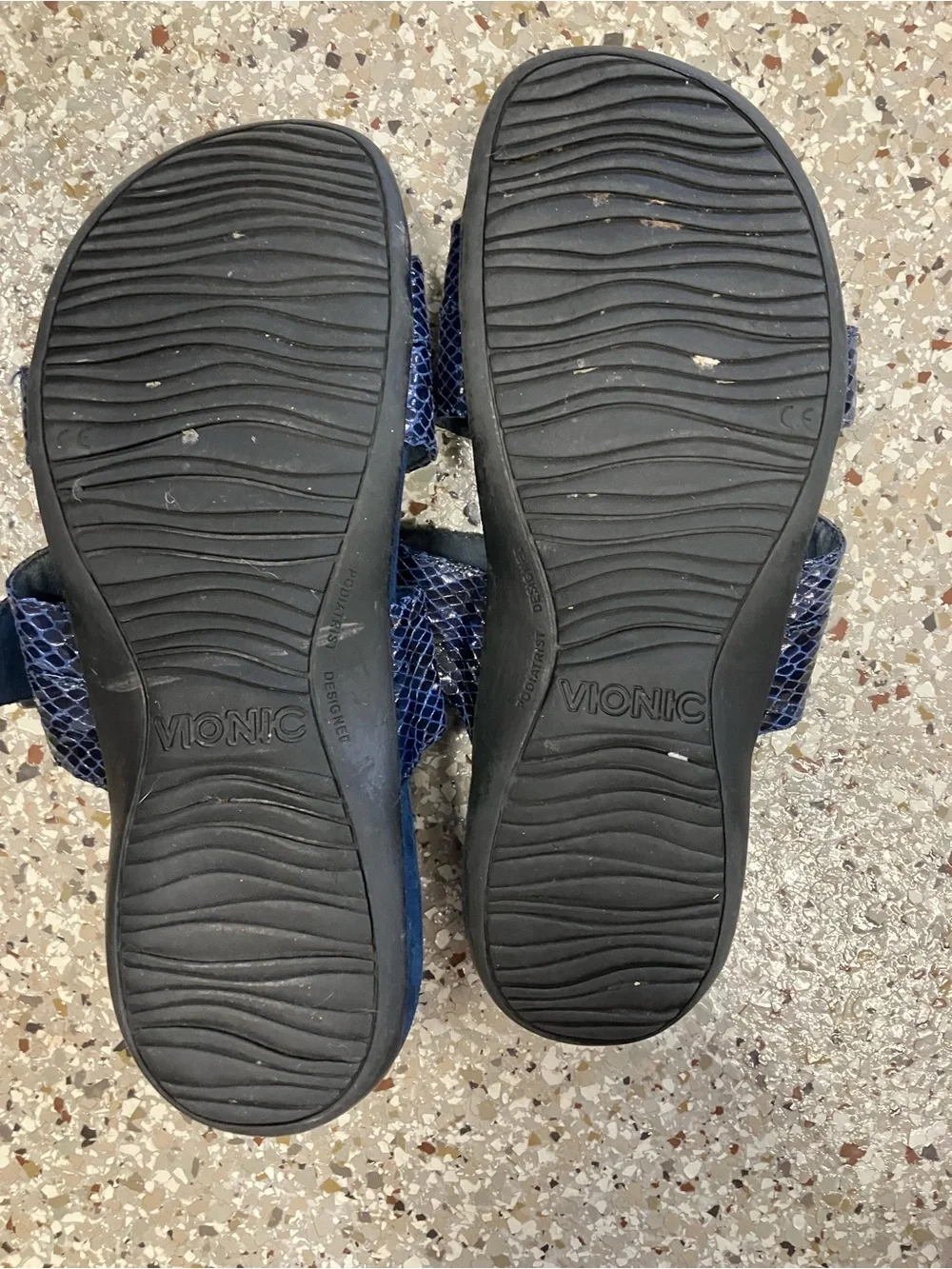 Vionic Skylar Sandals Navy Blue Adjustable Buckle (9)